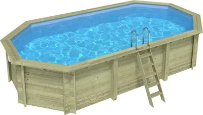 Produktbild von Pool NEMO 7.3 x 3.97 - H.1.45 m, hellblau, mit Stahlprofilen zum Einbetonieren