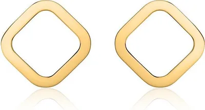 Produktbild von Quadratische Ohrstecker für Damen aus 14K Gold von Unique
