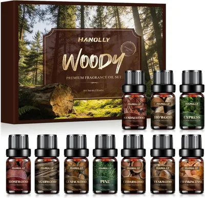 Obrázok produktu pre Sada esenciálnych olejov 5 ml, 10 flakónov, pre difuzér, aromaterapia