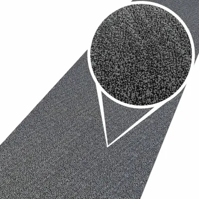 Produktbild von Teppichläufer Küchenläufer Premium Flur Läufer Textil TAMARA Grau Gewebt Rauschen Robust Breite 67cm Länge 240cm