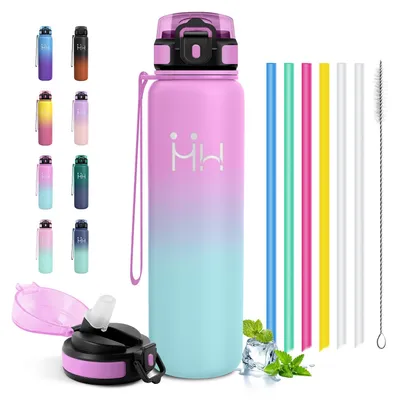 Produktbild von Trinkflasche Edelstahl 1L, Isolierflasche BPA-frei, Vakuum Thermosflasche für