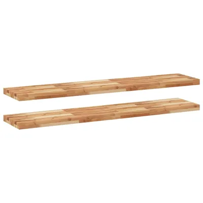 Produktbild von vidaXL Schweberegale 2 Stk. 140x30x4 cm Massivholz Akazie Ölbehandelt