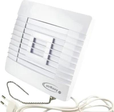Obrázek produktu pro airRoxy pRestige 150 ZG PS axiální ventilátor s žaluziovou klapkou, napájecím kabelem a tahovým spínačem