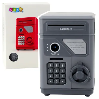 Produktbild von Elektronischer Safe ATM Sparschwein mit PIN für Kinder Grau