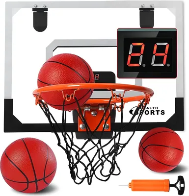 Produktbild von Mini Basketballkorb Indoor Kinder Basketballkorb für Zimmer mit 3 Ball — Mini Hoop mit Elektronische Anzeigetafel - Basketballkorb Outdoor Wandmontage für Schlafzimmerbüro