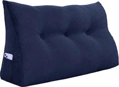 Immagine prodotto di Cuscino a cuneo ergonomico grande Cuscino poggiatesta in velluto a coste, cuscino da lettura, cuscino a cuneo, cuscino per la schiena, cuscino per il riposo, cuscino decorativo
