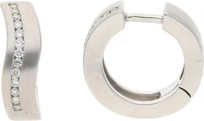Produktbild von JuwelmaLux Creolen 585/000 (14 Karat) Weißgold mit Brillanten JL30-06-2929