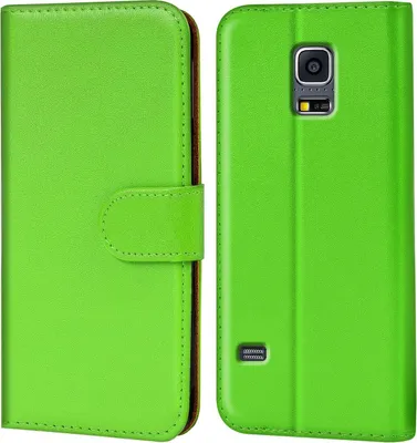 Produktbild von Conie Klapp Tasche für Samsung Galaxy S5 Mini Kartenfach Rundumschutz Hülle in Grün