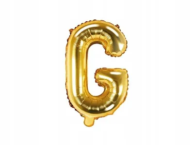 Zdjęcie produktu dla Złota foliówka "G" - balon o średnicy 35 cm, idealny na każdą okazję! Dodaj blasku swojemu przyjęciu i zaskocz gości unikalnym stylem.