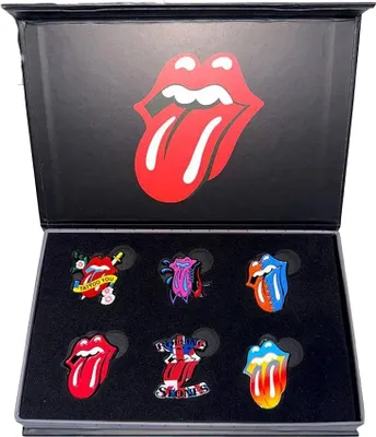 Produktbild von The Rolling Stones - "Tongues Evolution 1" Anstecker-Set, Zink-Legierung, Emaille (6er-Pack) RO15165 (Einheitsgröße) (Bunt)