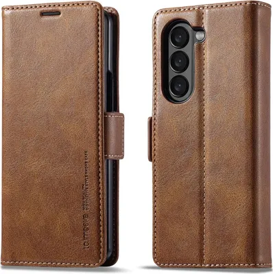 Produktbild von König Design Hülle kompatibel mit Kunstleder Handyhülle - Handy Case Braun