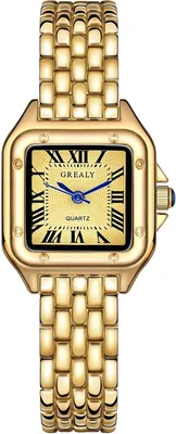 Produktbild von Damenuhr Rechteckige, Damen Analog Quarz Uhr mit Metallarmband,Kleine Uhren Einfache Business Klassische Armbanduhr Lässig Quarzuhr Kleideruhr Elegant