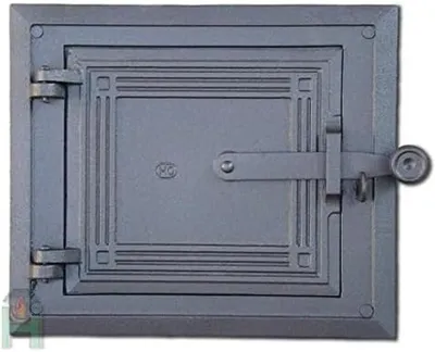 Productafbeelding van Revisiedeur Gietijzer - Oven Deur Rookoven - Buitenkeuken Bouwen - Massief Gietijzer - 250mm x 280mm - Grijs
