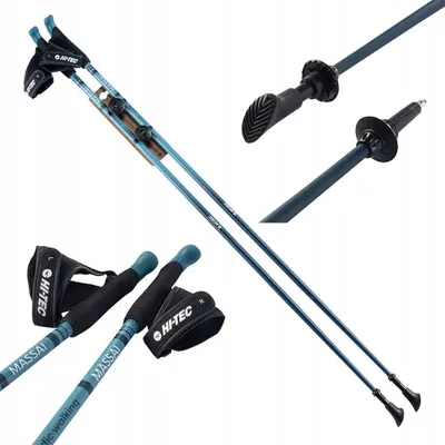 Obrázok produktu pre Ultraľahké palice na nordic walking Hi-Tec Massai, 105-125 cm, uhlíkové vlákno
