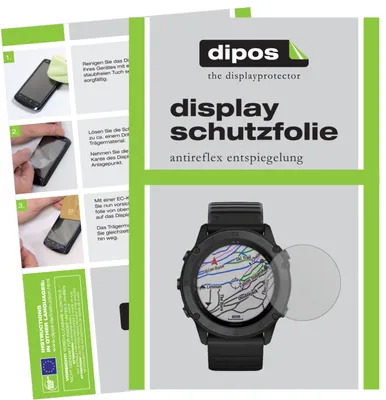Produktbild von 5x Schutzfolie für Garmin tactix Delta matt Displayschutzfolie Folie Display Schutz dipos