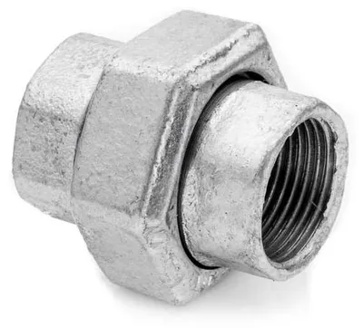 Produktbild von POLBERIS Rohrverschraubung 1 1/2'' aus verzinktem Gusseisen mit Dichtung