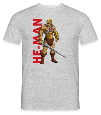 Produktbild von Spreadshirt Masters Of The Universe He-Man Männer T-Shirt, M, Grau meliert
