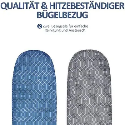 Produktbild von PromoHome® Klappbügelbrett – Kompakt und Tragbar mit Rutschfesten Füßen, 81 x 30 cm, Blau