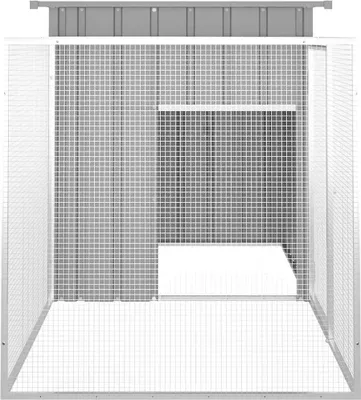 Produktbild von vidaXL Kaninchenkäfig Grau 200x91x100 cm Verzinkter Stahl