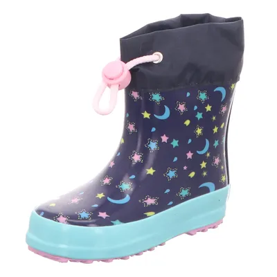 Produktbild von Sneakers Kinder-Gummistiefel Sterne und Mond Blau-Mehrfarbig, Farbe:blau, EU Größe:26