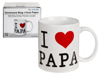 Produktbild von Kaffee Tasse I love Papa Größe ca. 10x80cm