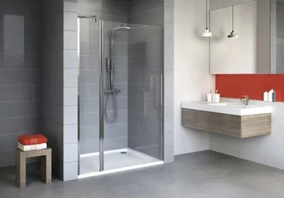 Produktbild von Drehtür an Nebenteil für Nische Schulte Alexa Style 2.0 100 cm Klarglas Profil chrom