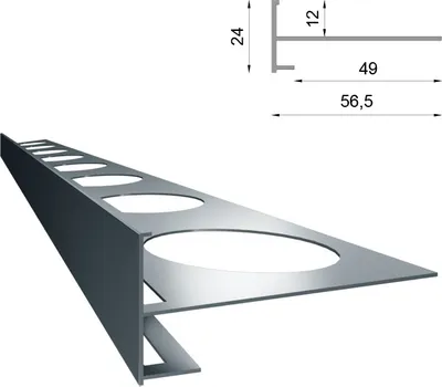 Immagine prodotto di Profilo per scale in alluminio Renoplast SC1 pavimento in Vetroceramica, profilo 200cm 12mm, alluminio