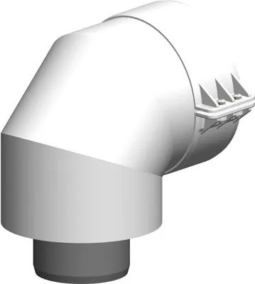 Produktbild von Atec Bogen PolyTwin konzentrisch, DN 60/100 87Grad