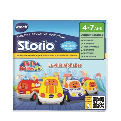 Zdjęcie produktu dla VTech Jeu Storio Tut Tut Bolides La ville alphabet, 4 lat(a), 7 lat(a), 53 mm, 12 mm, 71 g, 20 mm