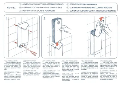 Produktbild von Hygienebeutel-Spender AG-531 weiß 130x290x55