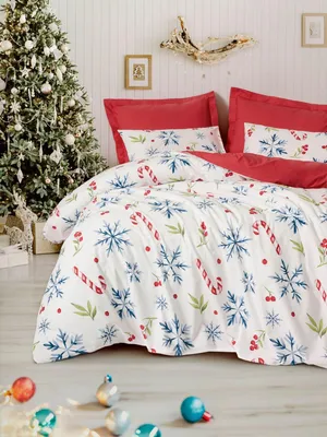 Immagine prodotto di L'Essentiel Linge de Maison, Snowy - Red, Set copripiumino letto singolo XXL (DE), Rosso, 100% cotone, 155 x 155 cm