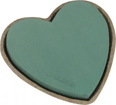 Produktbild von OASIS® Biolit® Herz Steckschaum klein 25cm - Ideal für Trauergestecke, Grabschmuck und Hochzeitsdeko, 4er Set, 4 Stück