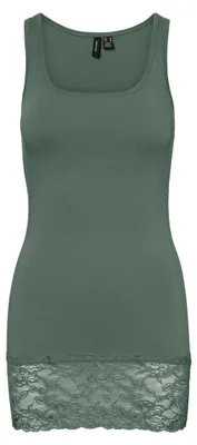 Productafbeelding van Tanktop met kantdetails en een ronde hals | Maat M
