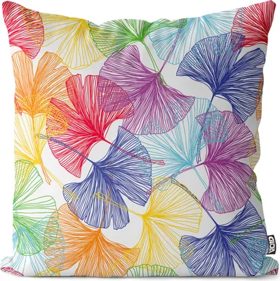 Produktbild von VOID Bunte Ginkgo Blätter Muster Kissenbezug Kissenhülle Polyester wasserfest Outdoor Indoor