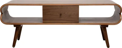 Produktbild von Miliboo - TV-Schrank mit Ablagefächern aus dunklem Holz B 132 cm TAKLA