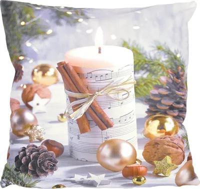 Produktbild von Weihnachtsdecke Kerzenzettel CYHA6657 40x40 cm