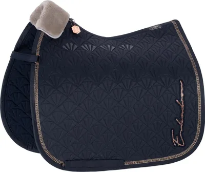 Produktbild von Eskadron HERITAGE Schabracke " SPARKLE PEACOCK " mit Lurexkordel Form - Dressur Farbe - navy
