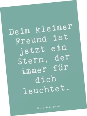 Produktbild von Mr. & Mrs. Panda Ansichtskarte Spruch Trauerbewältigung Haustierverlust - Meeresbrise - Geschenk, Postkarten, Trostspender, schwierige Zeit, Trost, Vertrauem, Zuversicht