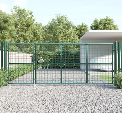 Immagine prodotto di The Living Store Cancello da giardino in rete verde 350x175 cm in acciaio zincato