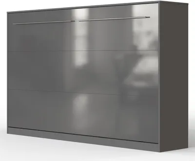 Produktbild von SMARTBett Schrankbett Standard  Anthrazit/Anthrazit Hochglanzfront 120 Horizontal