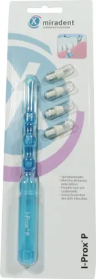 Produktbild von Súprava špicatých kefiek Miradent I-Prox P modrá trans. 1 ks