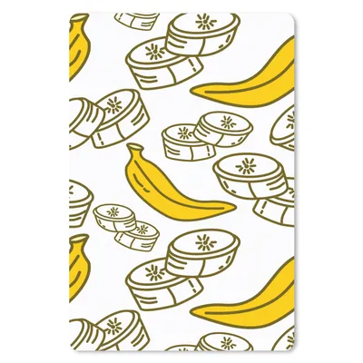 Produktbild von MuchoWow® Mauspad Mousepad Banane - Muster - Obst 18x27 cm - Mousepads - Maus Mat - Pad - Mausunterlage