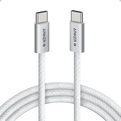 Image de Câble d'alimentation et de données Anker Zolo, 1 m, USB Type-C (T) vers USB Type-C (T), 240 W, gaine en nylon tressée, noir, « A8060H21 » - 0194644288761