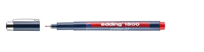 Image de Edding 1800-05-002 1800 Traceur à fibres profipen - 0,5 mm, rouge