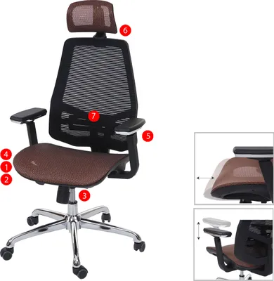 Zdjęcie produktu dla Krzesło biurowe HWC-A58, krzesło do biurka, funkcja przesuwania tkanina/tekstylia ISO9001 ~ mandarynka/czarny