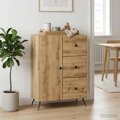 Zdjęcie produktu dla Komoda vidaXL Artisan – dąb, 66 x 34,5 x 90 cm, materiał drewnopochodny