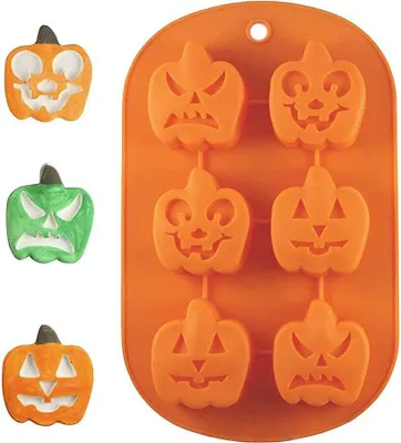 Produktbild von Kürbis Silikon Muffin Backform - Halloween Keks