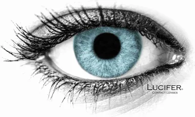 Produktbild von Lucifer® Itself Blue Farbige Kontaktlinsen - 2 Stück (1 Paar), Ohne Sehstärke