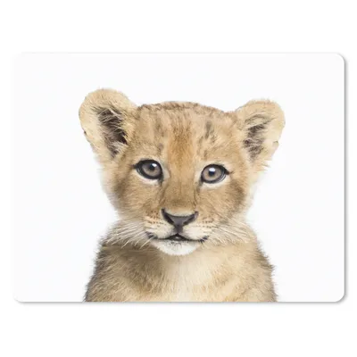 Produktbild von MuchoWow® Mauspad Mousepad Löwe - Tiere - Natur - Weiß 23x19 cm - Mousepads - Maus Mat - Pad - Mausunterlage - Schreibtischunterlage - Mauspad