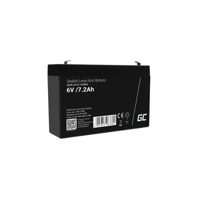 Zdjęcie produktu dla Green Cell AGM39, 7200 mAh, szczelnie zamknięty kwas ołowiowy (VRLA), 6 V, czarny